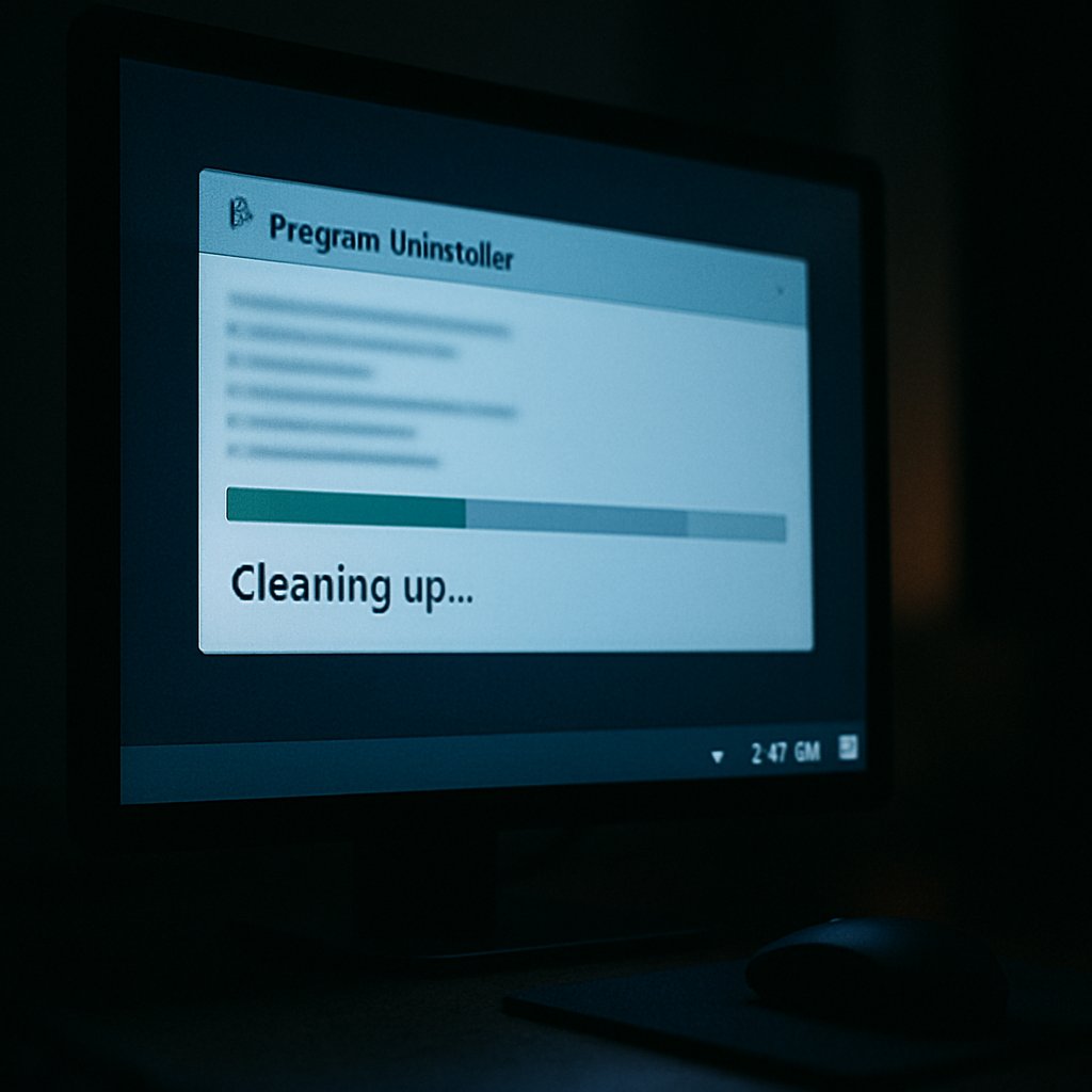 Software being uninstalled
